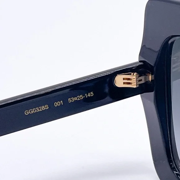 NEW GUCCI GG0328S 001 SQUARE WOMEN SUNGLASSES GUCCI NEW COLLECTION EYEWEAR - Picture 9 of 12